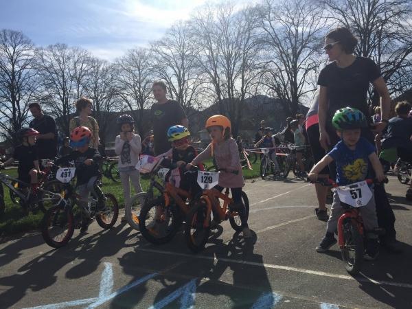kids in Central Crank bike challenge