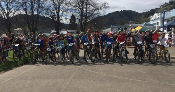 Kids on bike at start line for Nelson Central Crank Family fun day